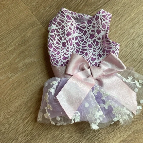 XXs purple doggy Easter dress NEW! - Picture 1 of 7